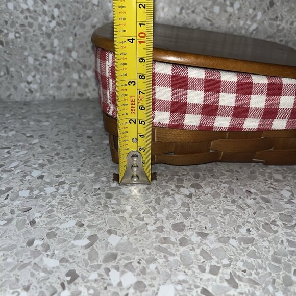 Heritage Mint Ltd Canadian Maple Basket With Lid & Liner Red & White Checkered - Picture 16 of 16